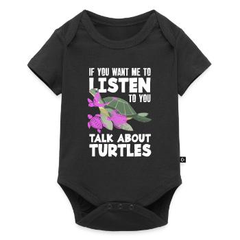 Turtle Sea Turtle Gift - Baby Premium short-sleeve bodysuit - black - Front