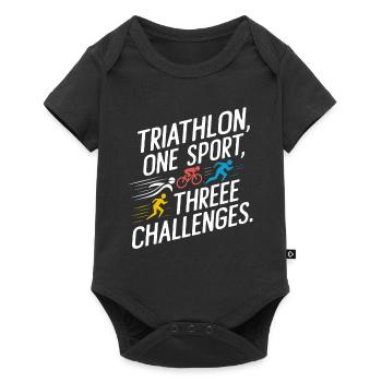Triathlon Swim Bike Run Triathlete Sports Gift - Baby Premium short-sleeve bodysuit - black - Front