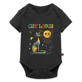 Cat Cat Lover Miró Art Artist Cat Lady - Baby Premium short-sleeve bodysuit - black - Front