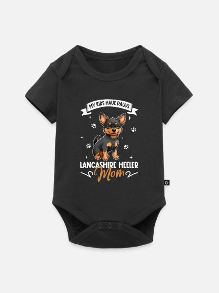 Lancashire Heeler Mama - Baby Premium Kurzarmbody - Schwarz