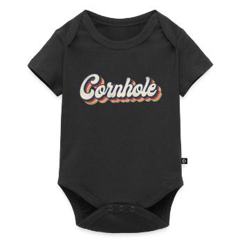 Cornhole Team Bean Bag Player - Baby Premium Kurzarmbody - Schwarz - Vorne