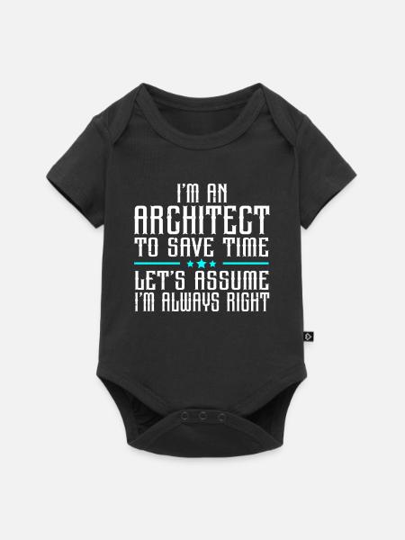 Architect Architecture - Baby Premium Kurzarmbody - Schwarz