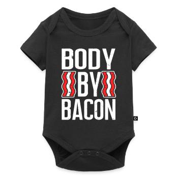 Body By Bacon - Baby Premium short-sleeve bodysuit - black - Front