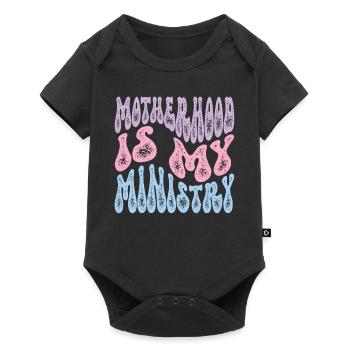 Mom Life Mom Motherhood Is My Ministry - Baby Premium short-sleeve bodysuit - black - Front