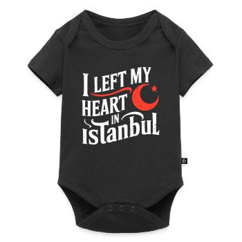 J’ai laissé mon cœur à Istanbul Souvenir - Body à manches courtes Premium Bébé - noir - Devant