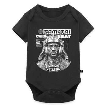 T-shirt samouraï manga avec touche techno - Body à manches courtes Premium Bébé - noir - Devant