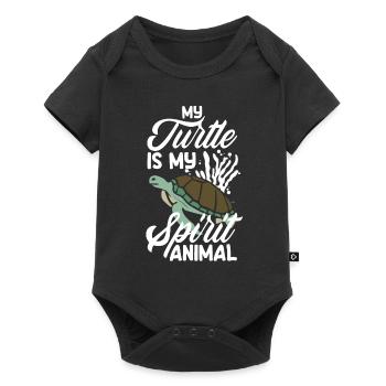 Tortue Tortue Mer Cadeau - Body à manches courtes Premium Bébé - noir - Devant