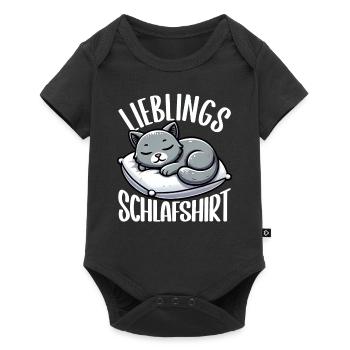 Chemise de nuit officielle pour chat Funny Cat - Body à manches courtes Premium Bébé - noir - Devant