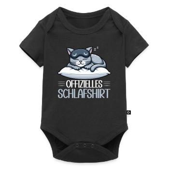Chemise de nuit officielle pour chat Funny Cat - Body à manches courtes Premium Bébé - noir - Devant