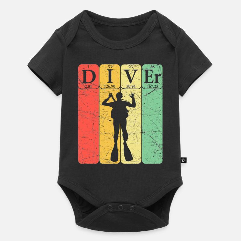 Scuba Diver Periodic Table Elements Scuba Diving - Baby Premium Kurzarmbody - Schwarz