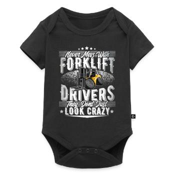 Forklift driver - Baby Premium short-sleeve bodysuit - black - Front