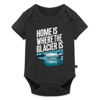 La maison est là où se trouve le glacier - Iceland Souvenir - Body à manches courtes Premium Bébé - noir - Devant