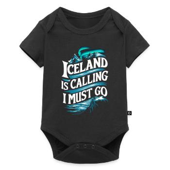 Iceland Souvenir - Iceland Calls, I Must Go - Baby Premium short-sleeve bodysuit - black - Front