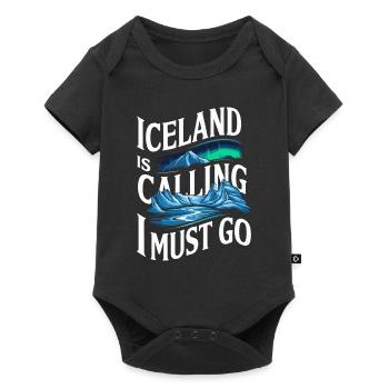 Island Souvenir - Iceland Is Calling I Must Go - Baby Premium short-sleeve bodysuit - black - Front