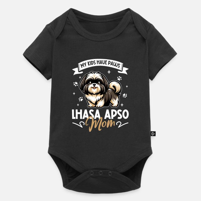 Lhasa Apso Mama - Baby Premium Kurzarmbody - Schwarz