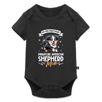 Miniature American Shepherd Mom - Baby Premium short-sleeve bodysuit - black - Front