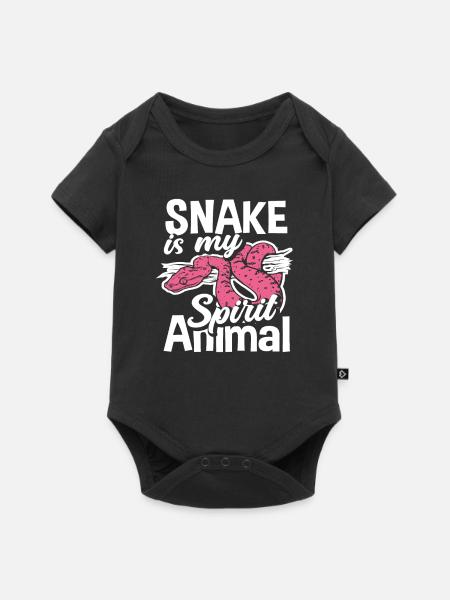 Schlange Lieblingstier - Baby Premium Kurzarmbody - Schwarz