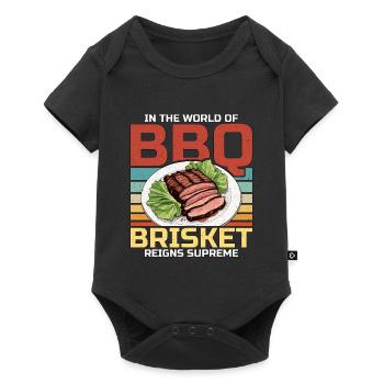 Brisket Barbeque In The World Of BBQ Grilled Meat - Baby Premium short-sleeve bodysuit - black - Front