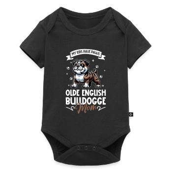 Maman bouledogue anglais - Body à manches courtes Premium Bébé - noir - Devant