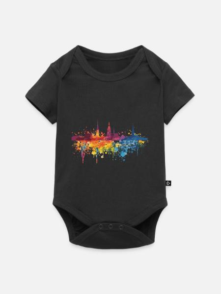 Schwerin - Baby Premium Kurzarmbody - Schwarz