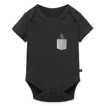 T-shirt Gorille dans votre poche. Drôle de singe écailleuse - Body à manches courtes Premium Bébé - noir - Devant
