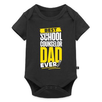 Conseiller scolaire Papa Meilleure école - Body à manches courtes Premium Bébé - noir - Devant