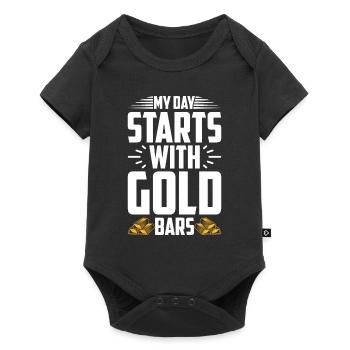 Goldsmith Gold Jewelry Manufacturer Gold Jewelry - Baby Premium short-sleeve bodysuit - black - Front