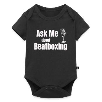 Ask me about beatboxing. Jollier - Baby Premium short-sleeve bodysuit - black - Front
