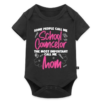 Conseillère scolaire Maman Certaines personnes - Body à manches courtes Premium Bébé - noir - Devant