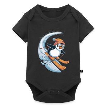 Pingouin Ski Plaisir Hiver - Body à manches courtes Premium Bébé - noir - Devant