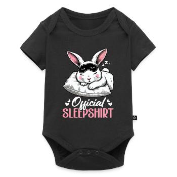 Official Sleeping Shirt Funny Rabbit Rabbit - Baby Premium short-sleeve bodysuit - black - Front