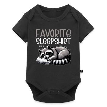 Chemise de nuit officielle Funny Raccoon - Body à manches courtes Premium Bébé - noir - Devant