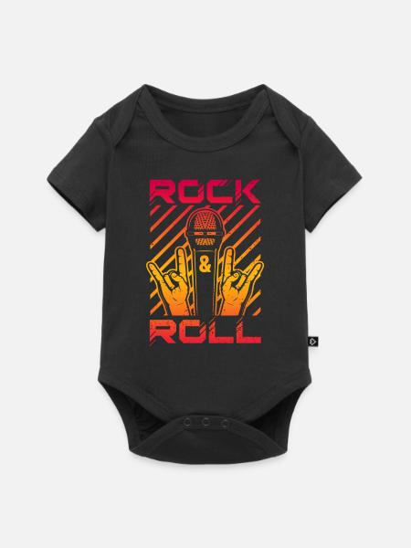 Rock & Roll - Baby Premium Kurzarmbody - Schwarz