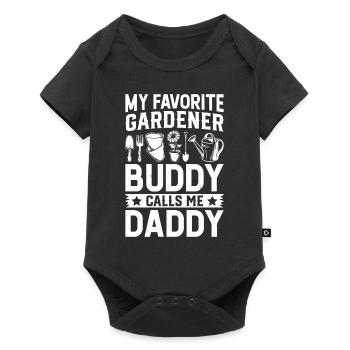 Mon pote jardinier préféré m’appelle papa Landscap - Body à manches courtes Premium Bébé - noir - Devant