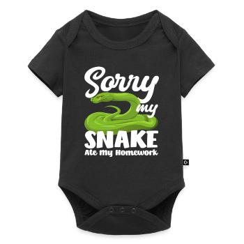 Devoirs de serpent - Body à manches courtes Premium Bébé - noir - Devant