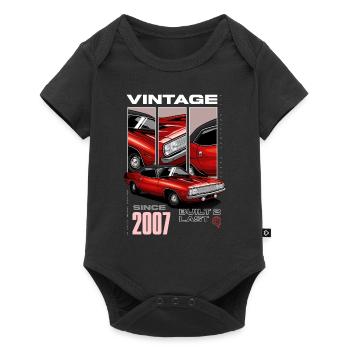 Ich bin nicht alt, ich bin ein Oldtimer, Jahrgang 2007 - Baby Premium Kurzarmbody - Schwarz - Vorne