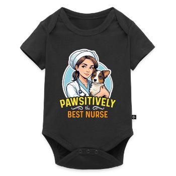 Veterinary Nurse Pawsitively The Best Animal Lover - Baby Premium short-sleeve bodysuit - black - Front