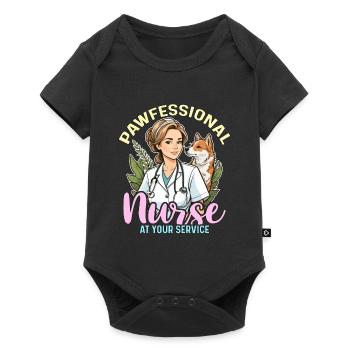Pawfessional Nurse At Your Service Vet Assistant - Baby Premium short-sleeve bodysuit - black - Front