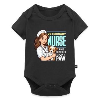 Veterinary Nurse The Doctor's Right Vet Assistant - Baby Premium Kurzarmbody - Schwarz - Vorne