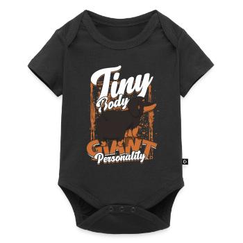 Dachshund Wire-haired Dachshund Tiny Body Gigant Personality - Baby Premium short-sleeve bodysuit - black - Front