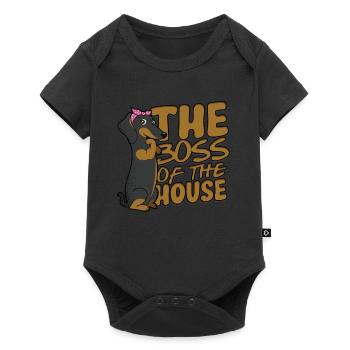 Dachshund wire-haired dachshund - Baby Premium short-sleeve bodysuit - black - Front