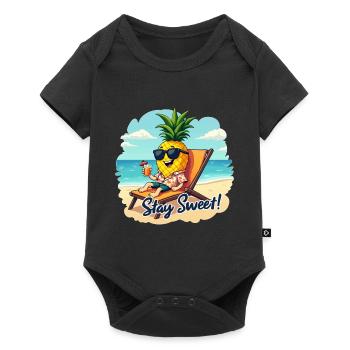 PINEAPPLE - Baby Premium short-sleeve bodysuit - black - Front