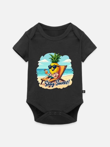 ANANAS - Baby Premium Kurzarmbody - Schwarz