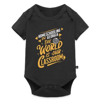 Georgia Homeschool Mom Life in Peach State - Baby Premium short-sleeve bodysuit - black - Front