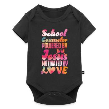 School Counselor Jesus Faith - Baby Premium short-sleeve bodysuit - black - Front