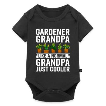 Jardinier Papi comme un Papi normal juste plus frais - Body à manches courtes Premium Bébé - noir - Devant