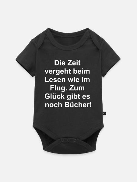 Lesezeit-Geschenk - Baby Premium Kurzarmbody - Schwarz