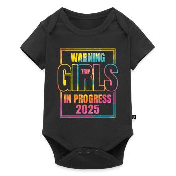 Warning Girls Trip In Progress 2025 - Baby Premium short-sleeve bodysuit - black - Front
