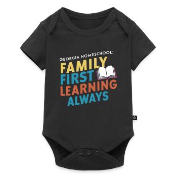 Georgia Homeschool Mom Life in Peach State - Baby Premium short-sleeve bodysuit - black - Front