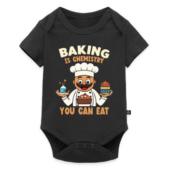 Bake the world a better place - Baby Premium short-sleeve bodysuit - black - Front